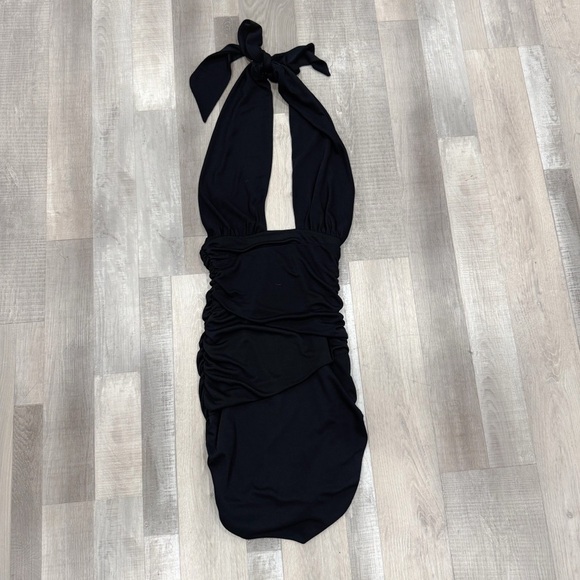 Zara ruched cris-cross front plunging mini/ bodycon dress ❤️ - Picture 6 of 10